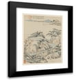 thumbnail image 1 of Xiao Yuncong 19x24 Black Modern Framed Museum Art Print Titled - Album of Seasonal Landscapes, Leaf F (Previous Leaf 5) (1668), 1 of 5