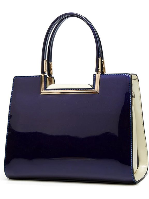 Glossy Patent Leather Handbags Womens Top Handle Handbag Purse Satchel Ladies Medium Tote Bags Stylish Shoulder Bag