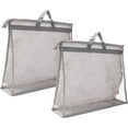 thumbnail image 1 of XiaoBanDeng Handbag Dust Bags, 2 Pack Clear Purse Storage Organizer M Size PVC Dustproof Handbag Cover Transparent Purse Protector, Beige, 1 of 5