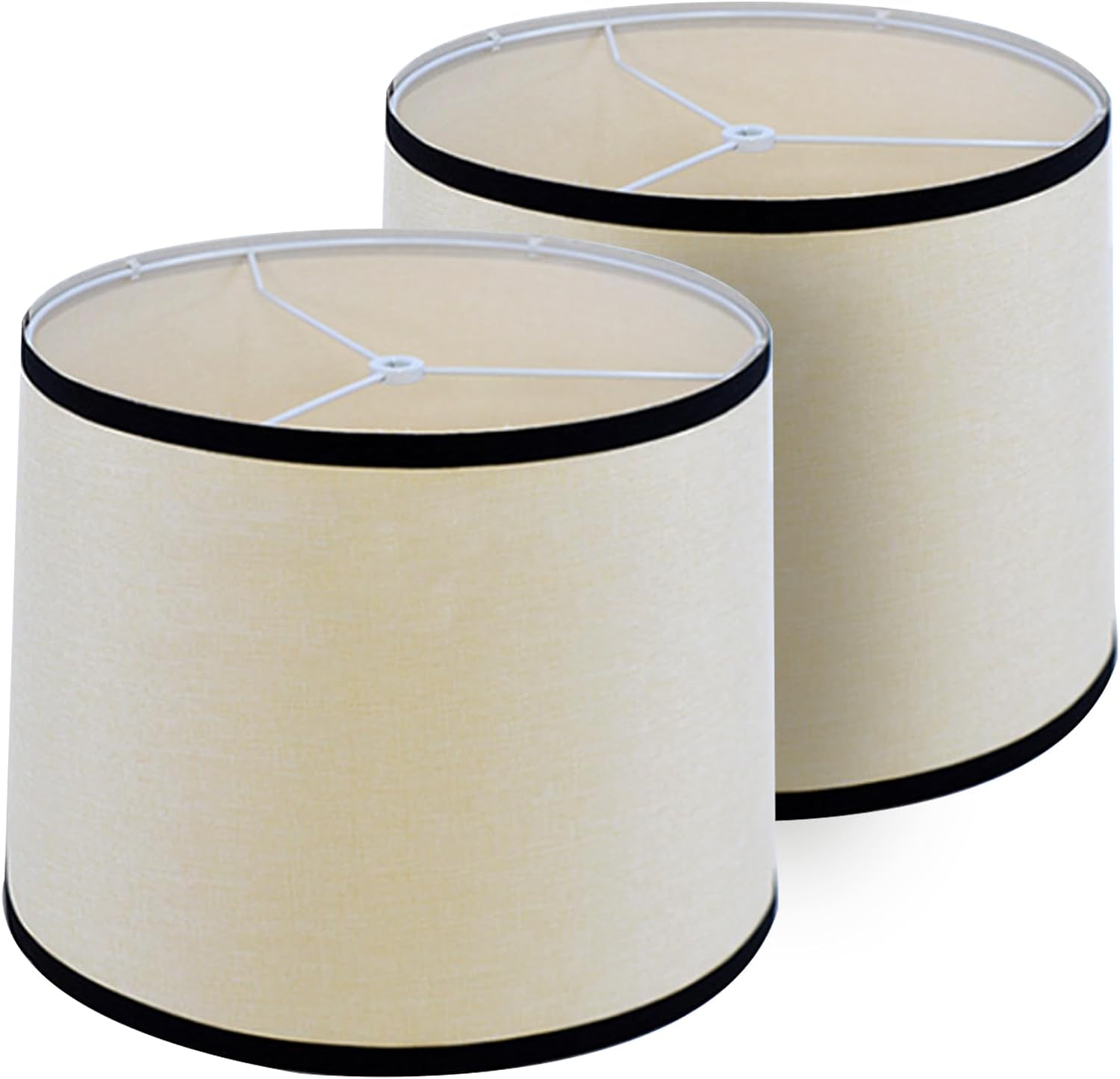 XiaoBanDeng Lamp Shades for Table Lamps Set of 2, Drum Lamp Shades Set