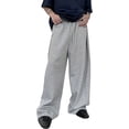 thumbnail image 1 of XiaoBanDeng Men's Baggy Pants Wide Leg Drawstring Waist Loose Sweatpants with Pockets, 1 of 4