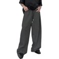 thumbnail image 1 of XiaoBanDeng Men's Baggy Pants Wide Leg Drawstring Waist Loose Sweatpants with Pockets, 1 of 4