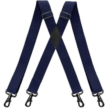 XiaoBanDeng Men’s Suspenders Swivel Hooks X Back Susspenders with 4 Heavy Duty Braces Belt Snaps Loops