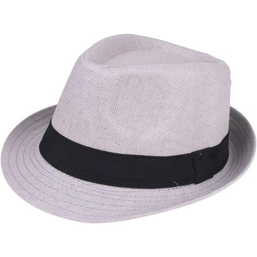 XiaoBanDeng Unisex Fedora Hat Trilby Cuban Sun Protection Short Brim