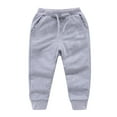thumbnail image 1 of XiaoShan Kids Sweatpants Size 8 Casual Toddler Winter Pants 3T Cute Fleece Pants Solid Color Boys Pants 5T Cotton Girls Sweatpants Wide Leg Fall Jogger Pants 2024 Gray 12-18 Months, 1 of 2