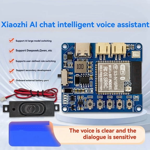 XiaoZhi AI Voice Chat Module - Built-in CH340X INMP441 MAX9835 - Development Board