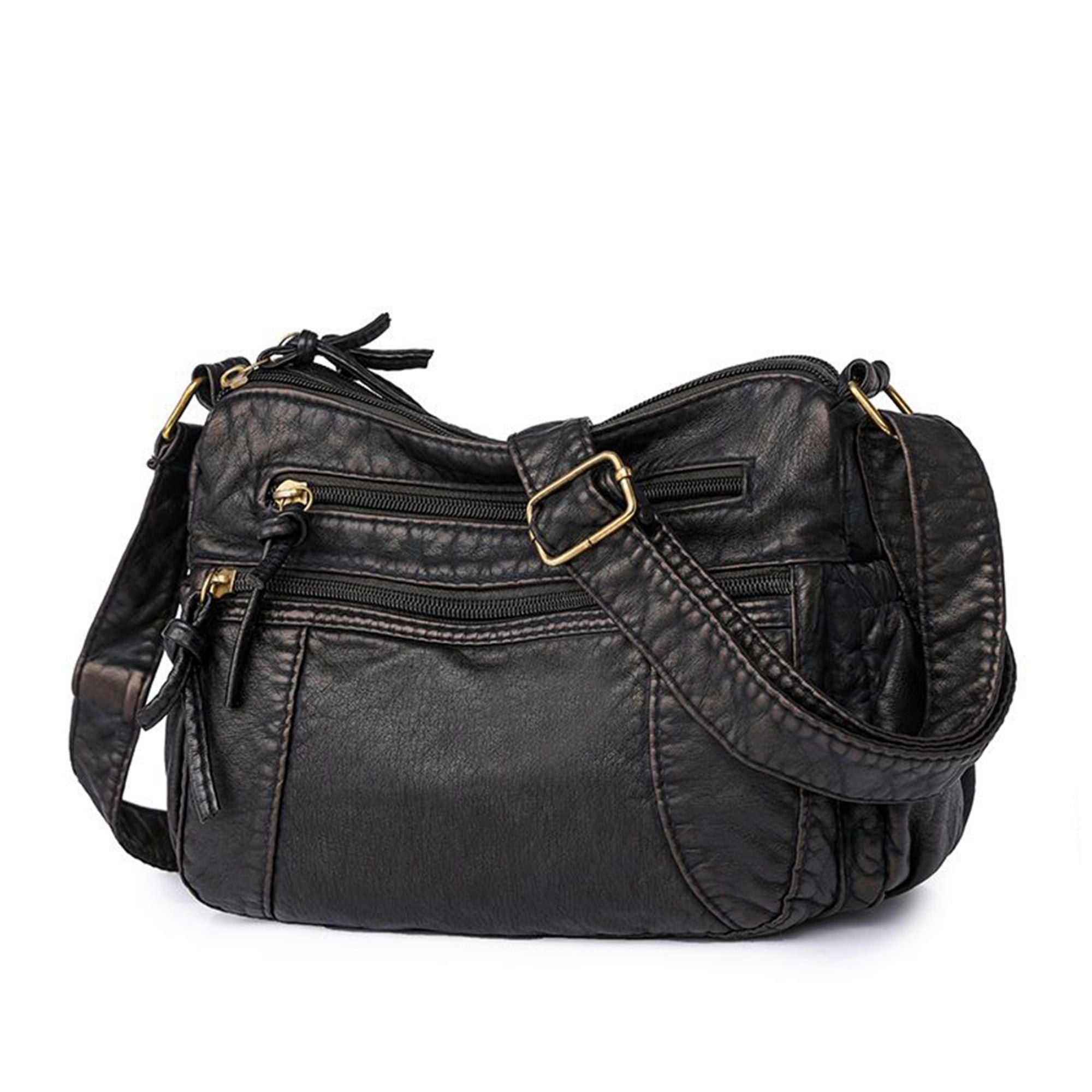 Xiaocao Fashion Multi-Pocket PU Shoulder Bag - Splashproof Tote Tote ...