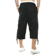 Xiaodriceee Men´s Casual Cargo Large Pocket Workwear Short Pants