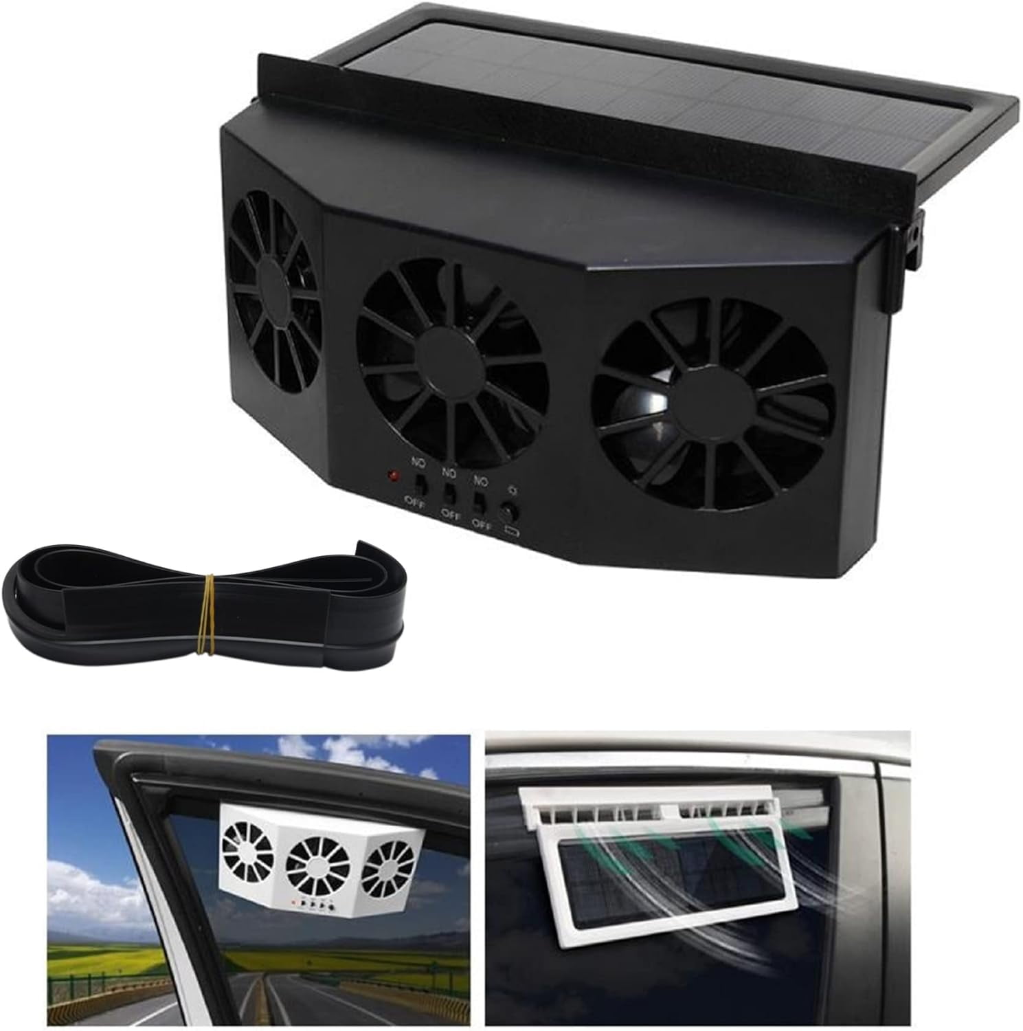 Xiaokeis 3 Cooler Car Fan Solar Energy Cooling Vent Exhaust Portable