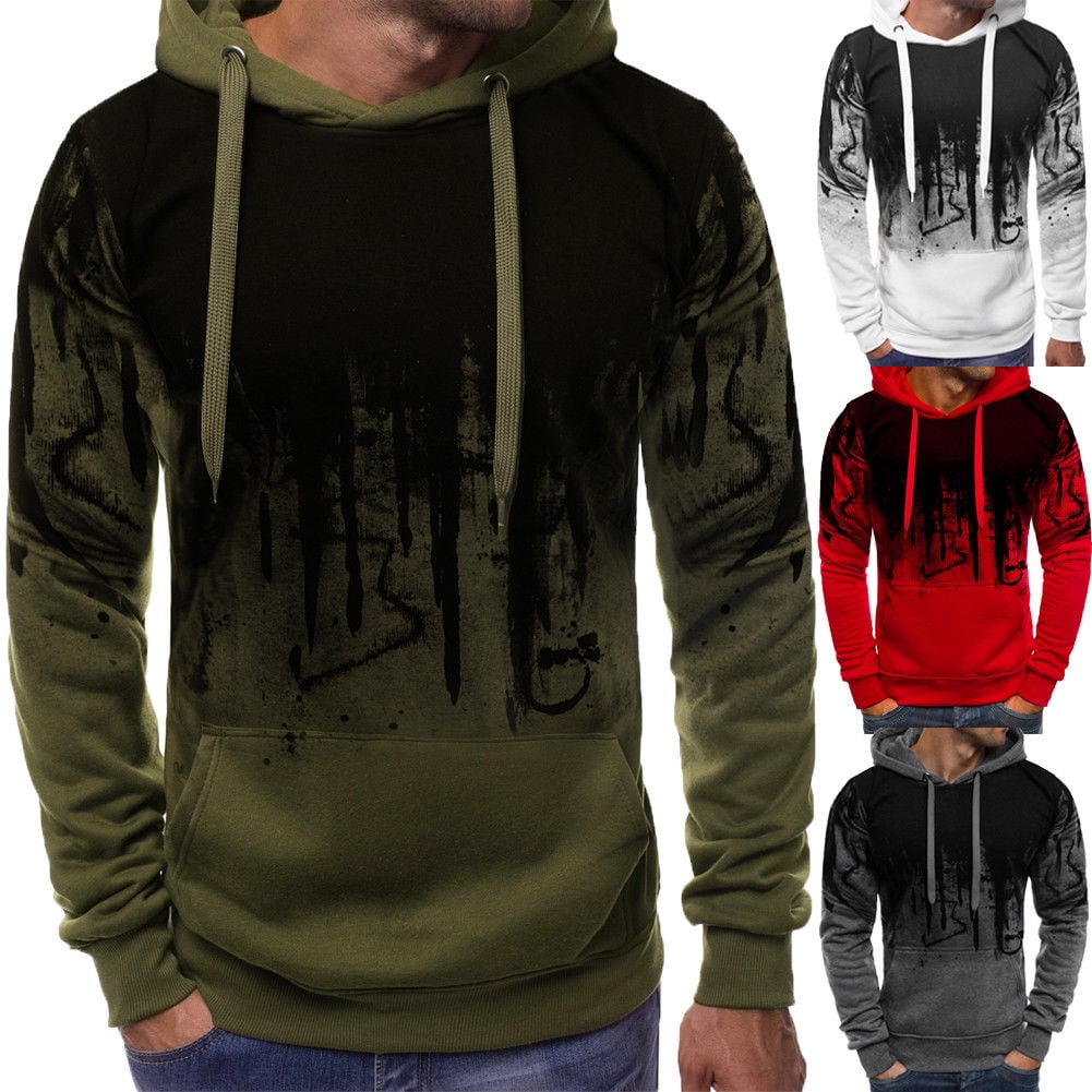 Xiaoluokaixin Mens Long Sleeve Warm Hoodie Hoody Casual Sweatshirt