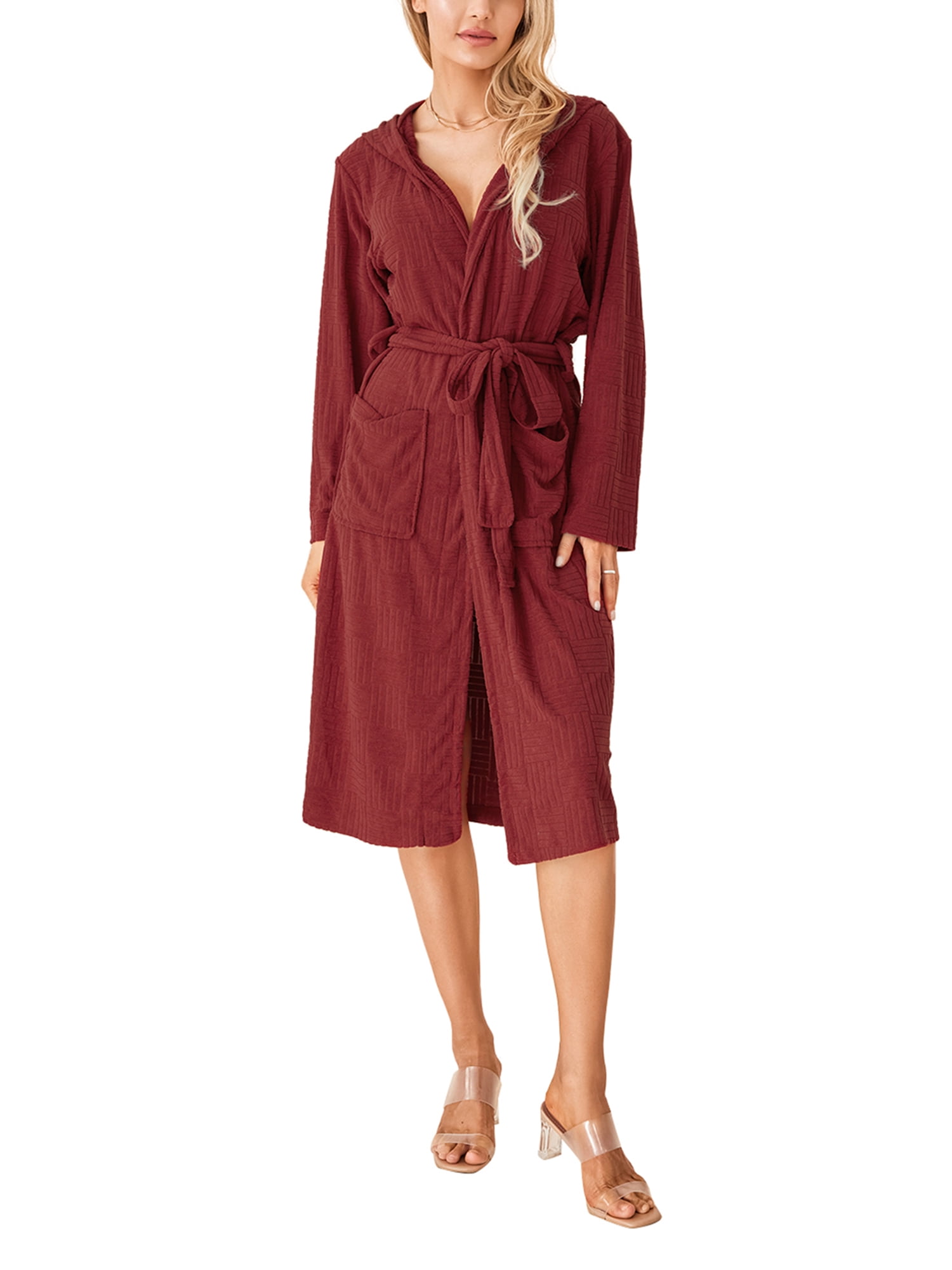 Xiaoluokaixin Night Spa Robe with Hood for Couples Matching Kimono