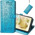 thumbnail image 1 of for Xiaomi 11T Pro Cartoon Cute Wallet Case,Cat Dog Style Flip Phone Cover for Xiaomi 11T with ID Card Holder PU Leather Cases for Xiaomi 11T Pro/11T MG Blue, 1 of 12