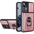 thumbnail image 1 of for Xiaomi 12T Case Sliding Window Case with Card Holders, Cover with Slide Camera Protection Built-in Magnetic Kickstand Case for Xiaomi 12T Pro/Redmi K50 Ultra LJK Rose Gold, 1 of 10