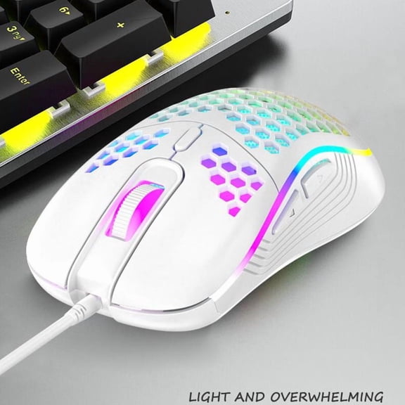 Xiaomi 2.4G Wireless Gaming Mouse Portable Wired Mouse RGB Lighting Charging Mouse Ergonomic Honeycomb Design for Desktop Laptop