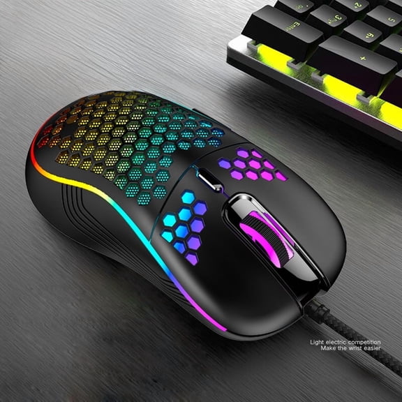 Xiaomi 2.4G Wireless Gaming Mouse Portable Wired Mouse RGB Lighting Charging Mouse Ergonomic Honeycomb Design for Desktop Laptop
