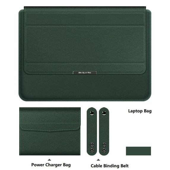 for Xiaomi Mi Book Air 13 Laptop Case for RedmiBook 14 15E Book Pro 14 16 X Notebook Bag Holder Stand Sleeve Charger Mouse Pouch (Dark Green,for RedmiBook 14inch)
