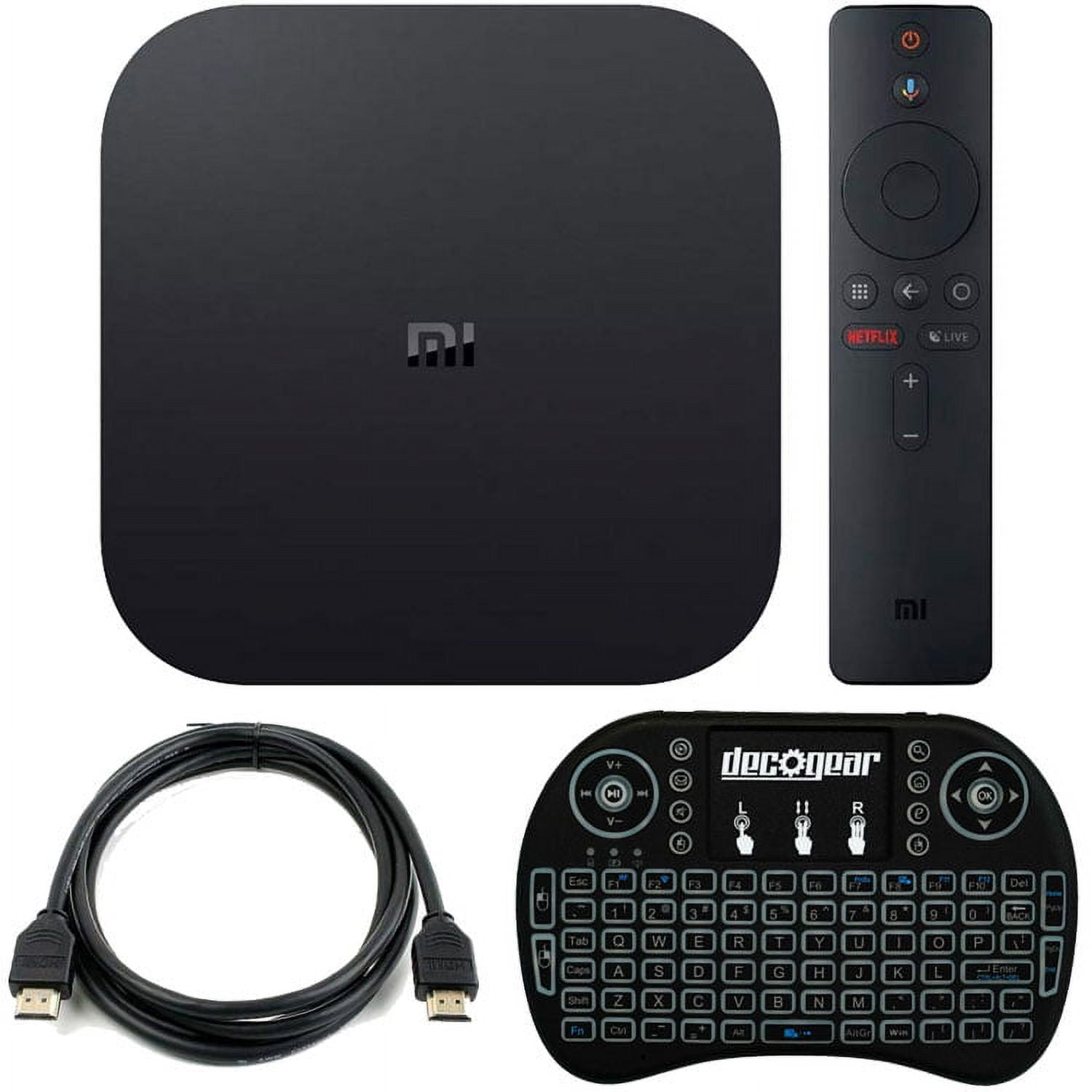 Xiaomi Mi Box S 4K Android TV Streaming Media Player with Deco Gear  Wireless Keyboard