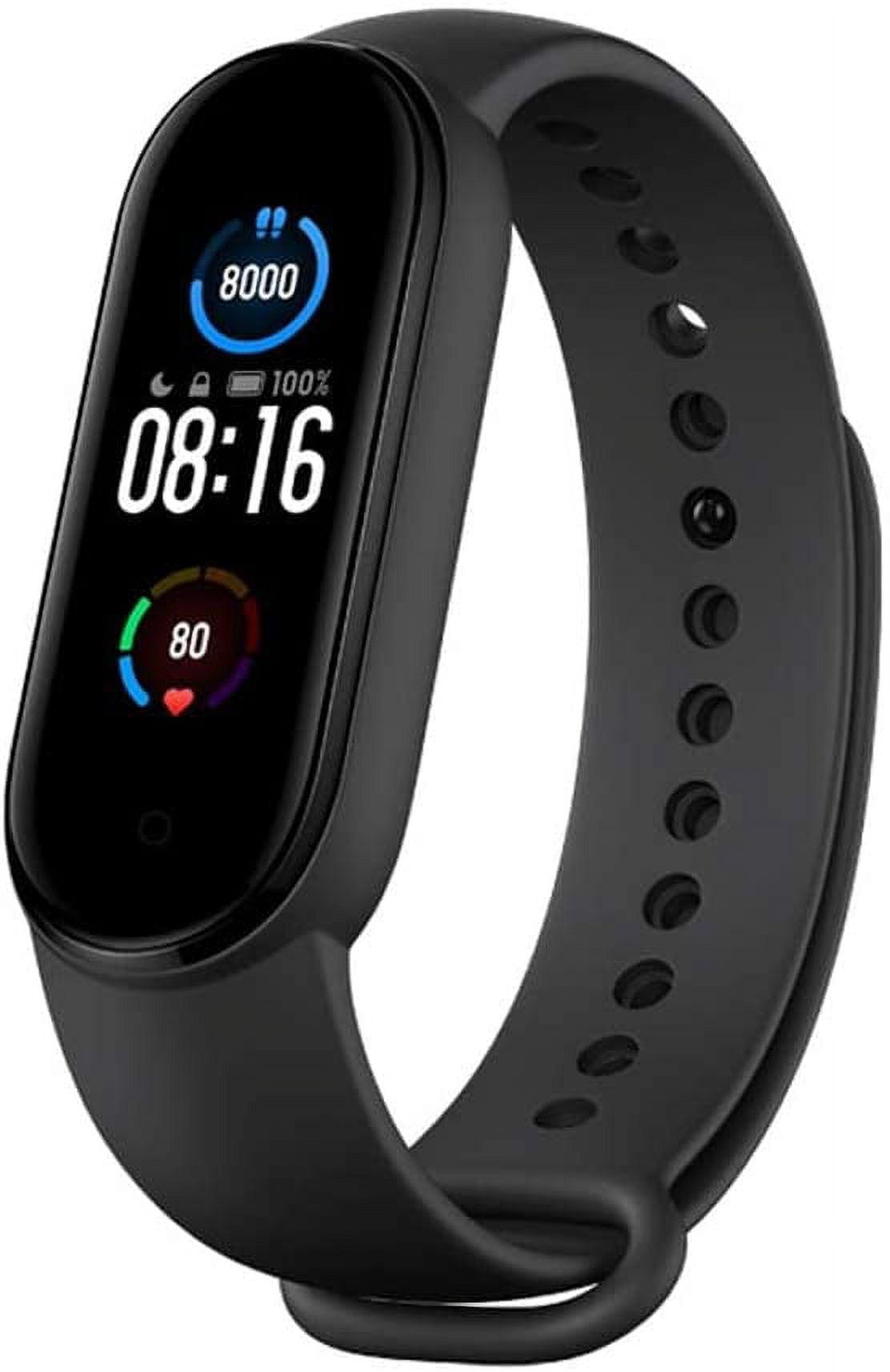 Xiaomi Mi Smart Band 5 - 1.1 AMOLED Color Screen, IP68 Waterproof  Wristband BT 5.0 Fitness, Sleep, 24/7 Heart Rate, Swimming, Health Tracker  (Black) 