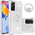 thumbnail image 1 of for Xiaomi Note 11 Pro Glitter Case with Ring Holder, Bling Sparkle Floating Liquid Soft TPU Cushion Fashion Clear Case Cover for Xiaomi Note 11 Pro/Note 11 Pro+  Colorful, 1 of 14