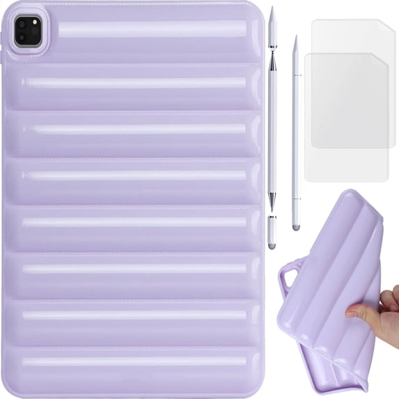 for Xiaomi Pad 7/7 Pro 11.2" Case Cover, 3D Cube Raised Back Design Shockproof Soft Ultra Slim Light Protective Shell with Screen Protector & Capacitive Pen