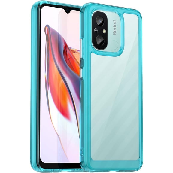 for Xiaomi Poco C55/12C/11A 4G Phone case, Lightweight and high Transparency Shock Absorption Protection, TPU Material for Comfortable Touch, Screen Camera Lens for high Protection, (Blue)