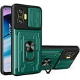 thumbnail image 1 of for Xiaomi Poco F4 GT Case with Card Holder, Heavy Duty Protection Phone Case with Magnetic Ring Kickstand Slide Camera Cover for Xiaomi Poco F4 GT/Redmi K50 Gaming LJK Green, 1 of 9