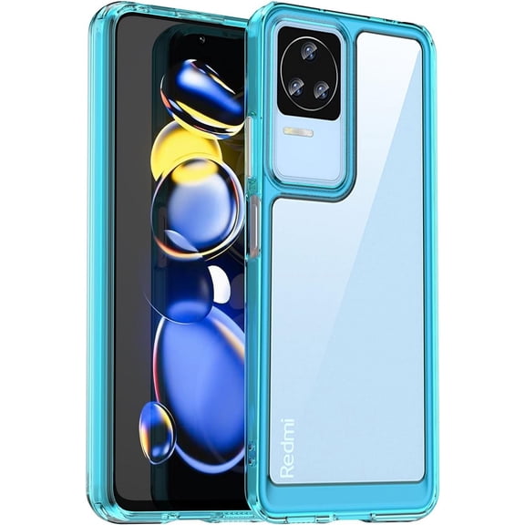 for Xiaomi Poco F4 Phone case, Lightweight and high Transparency Shock Absorption Protection, TPU Material for Comfortable Touch, Screen Camera Lens for high Protection, (Blue) (Blue)