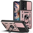thumbnail image 1 of for Xiaomi Poco F5 Pro 5G Case with Slide Camera Cover for Men, Military Grade Drop Protective Phone Cover Case with Ring Kickstand for Xiaomi Poco F5 Pro 5G SJ Rose Gold, 1 of 9