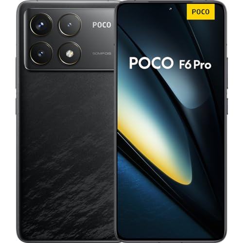 Xiaomi Poco F6 PRO 5G + 4G LTE 256GB + 12GB Global Version Unlocked 6.67" 120Hz 50Mp Triple Camera (for Tmobile, Metro, Tello, Mint & Global) (Black Global ROM)