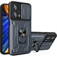 thumbnail image 1 of for Xiaomi Poco X4 GT 5G Case Sliding Window Case with Card Holders, Cover with Slide Camera Protection Built-in Magnetic Kickstand Case for Xiaomi Poco X4 GT 5G LJK Gray, 1 of 9
