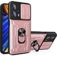 thumbnail image 1 of for Xiaomi Poco X4 GT 5G Case Sliding Window Case with Card Holders, Cover with Slide Camera Protection Built-in Magnetic Kickstand Case for Xiaomi Poco X4 GT 5G LJK Rose Gold, 1 of 9