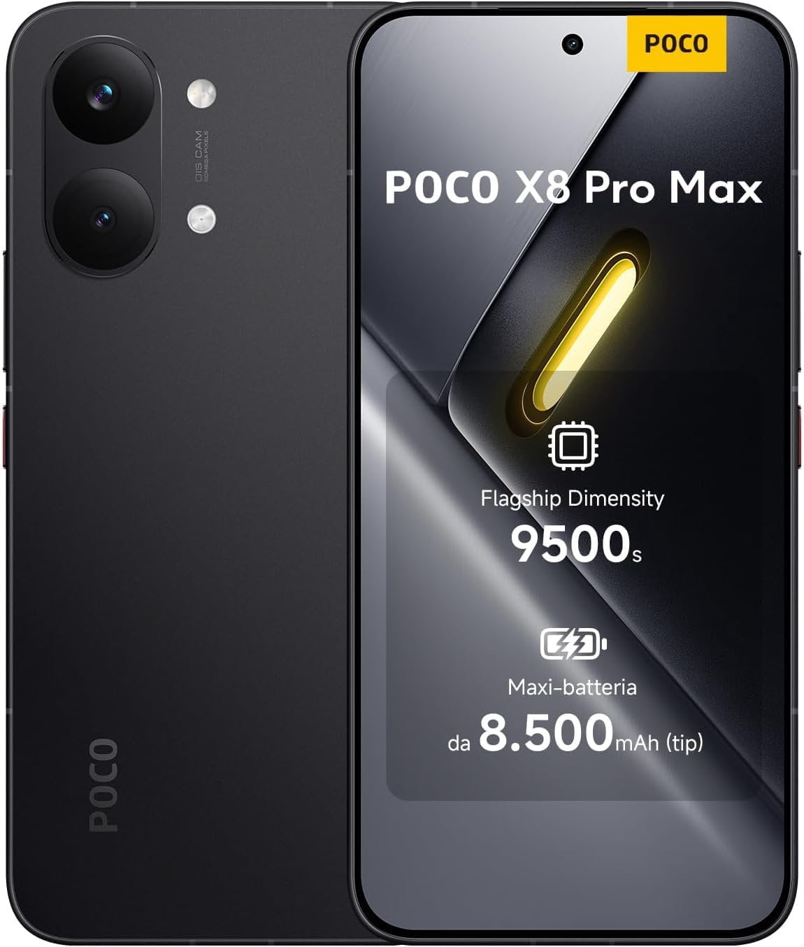 Xiaomi POCO X8 PRO MAX 5G Ai 6.83" AMOLED120Hz 50MP 8500mAh NFC Dual SIM Unlocked Model Tmobile Mint Tello & Global 2602BPC18G Black, 256GB+12GB
