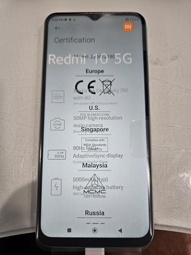 Xiaomi Redmi 10 5G + 4G LTE (128GB + 4GB) GSM Unlocked 6.58" 50MP Dual