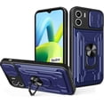 thumbnail image 1 of for Xiaomi Redmi A1 Case Sliding Window Case with Card Holders, Cover with Slide Camera Protection Built-in Magnetic Kickstand Case for Xiaomi Redmi A1 LJK Blue, 1 of 9