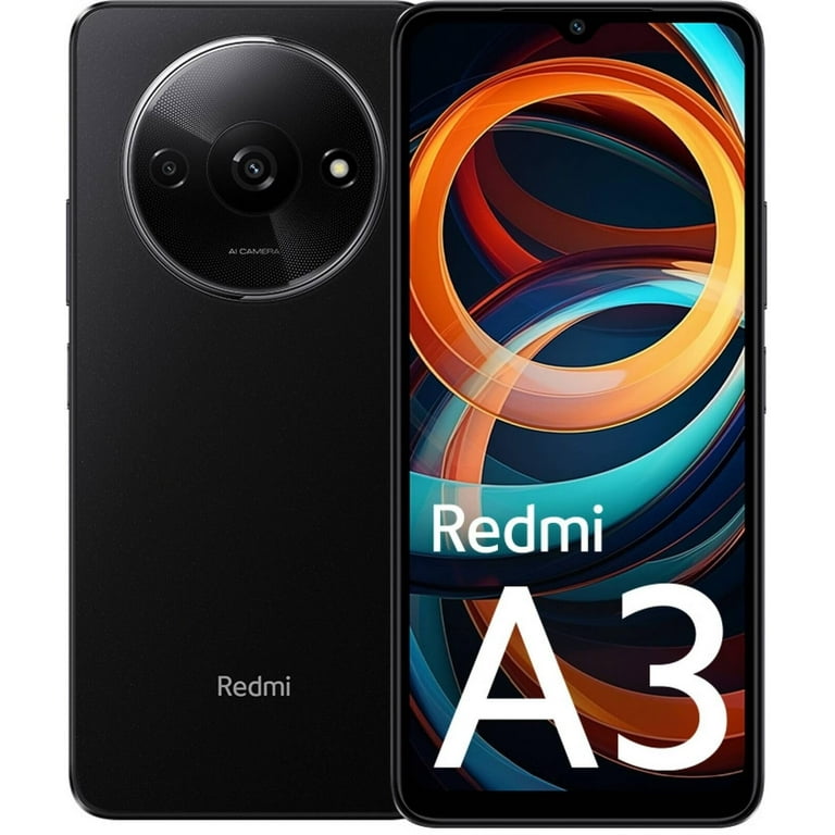 Xiaomi Redmi A3 4G 64GB Smartphone (Unlocked), Midnight