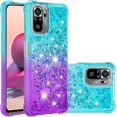 thumbnail image 1 of for Xiaomi Redmi Note 10 4G/Redmi Note 10S Case,Creativity Clear Gradient Quicksand Glitter Flowing Liquid Floating Case Bling Diamond Sparkle Cover for Redmi Note 10 4G JB Bluish Violet, 1 of 14