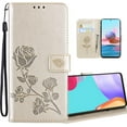thumbnail image 1 of For Xiaomi Redmi Note 10 4G Rose Wallet Case (Not 5G) With PU Leather Flip with Card Holder ID Credit Cards Slot Cash Pockets with Detachable Wristband Case For Xiaomi Redmi Note 10S RS Golden, 1 of 14