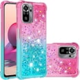 thumbnail image 1 of for Xiaomi Redmi Note 10 4G/Xiaomi Redmi Note 10S Case,Creativity Clear Gradient Quicksand Glitter Flowing Liquid Floating Case Bling Diamond Sparkle Cover for Redmi Note 10 4G JB Powder Blue, 1 of 7