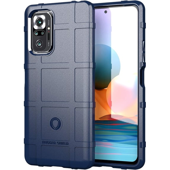 for Xiaomi Redmi Note 10 Pro Men Case, Heavy Duty Shockproof Military Grade Drop Tested Field Phone Case Super Sturdy Bumper Full Body Rugged Hard Cover for Xiaomi Redmi Note 10 Pro HD Blue