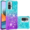 thumbnail image 1 of for Xiaomi Redmi Note 10 Pro/Note 10 Pro Max Case with Creativity Clear Gradient Quicksand Glitter Flowing Liquid Floating Bling Diamond Sparkle Cover for Redmi Note 10 Pro JB Bluish Violet, 1 of 14