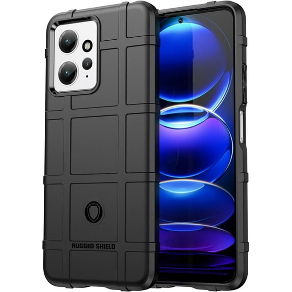 for Xiaomi Redmi Note 12 4G Case, Heavy Duty Shockproof Slim Protection Phone Case Support Wireless Charging Cover for Xiaomi Redmi Note 12 4G HD Black