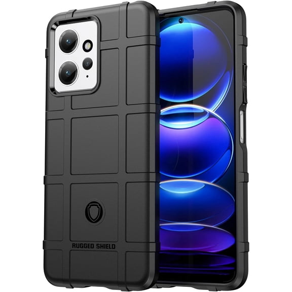 for Xiaomi Redmi Note 12 4G Case, Heavy Duty Shockproof Slim Protection Phone Case Support Wireless Charging Cover for Xiaomi Redmi Note 12 4G HD Black