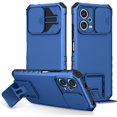 thumbnail image 1 of for Xiaomi Redmi Note 12 5G Case (Not 4G) with Slide Camera Cover, [Military Drop Protection] Hard Back & Soft Edge Phone Case with Stereo Bracket for Redmi Note 12 5G/ Poco X5 LTT Blue, 1 of 18