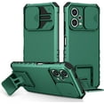 thumbnail image 1 of for Xiaomi Redmi Note 12 5G Case (Not 4G) with Slide Camera Cover, [Military Drop Protection] Hard Back & Soft Edge Phone Case with Stereo Bracket for Redmi Note 12 5G/ Poco X5 LTT Dark Green, 1 of 9