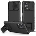 thumbnail image 1 of for Xiaomi Redmi Note 12 5G Case (Not 4G) with Slide Camera Cover, [Military Drop Protection] Hard Back & Soft Edge Phone Case with Stereo Bracket for Redmi Note 12 5G/ Poco X5 LTT Black, 1 of 18