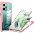 thumbnail image 1 of for Xiaomi Redmi Note 12 5G Clear Case with Screen Protector, Slim Shockproof Soft TPU Bumper Full Body Protection Phone Cover Case for Xiaomi Redmi Note 12 5G/ Poco X5 QC Pink, 1 of 10