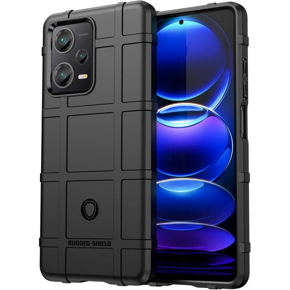 for Xiaomi Redmi Note 12 Pro+ Case, Heavy Duty Shockproof Slim Protection Phone Case Support Wireless Charging Cover for Xiaomi Redmi Note 12 Pro Plus HD Black