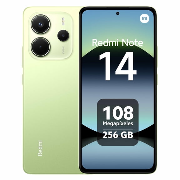 Xiaomi Redmi Note 14 4G LTE (for Tmobile Mint Tello Global) (256GB + 8GB) 6.67" 120Hz 108MP AI Camera Global Version Dual Sim (Coral Green)