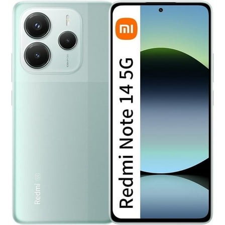 Xiaomi Redmi Note 14 5G (for T-Mobile, Mint, Tello & Global) 6.67" 120Hz 108MP Unlocked Model Dual Sim (512GB + 12GB, Coral Green)