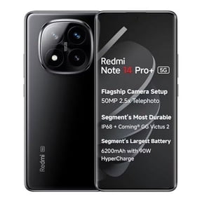 Redmi Note 14 Pro Plus 5G 256GB ROM 8GB RAM Dual SIM GSM Unlocked - Midnight Black